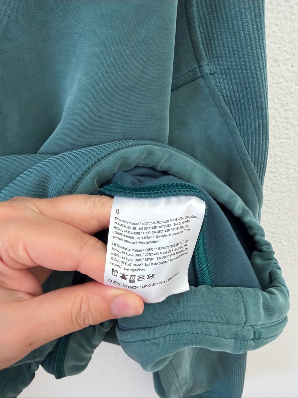 Lululemon Brushed Softstreme Ribbed Half Zip size 8 - Picture 5 of 9